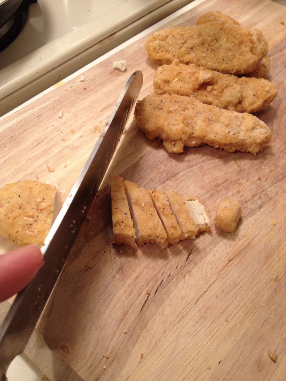 Slice up nuggets ...