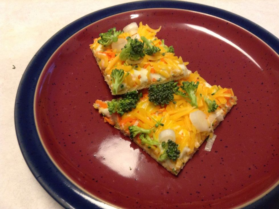 Slice with the pizza cutter. Serve and enjoy!