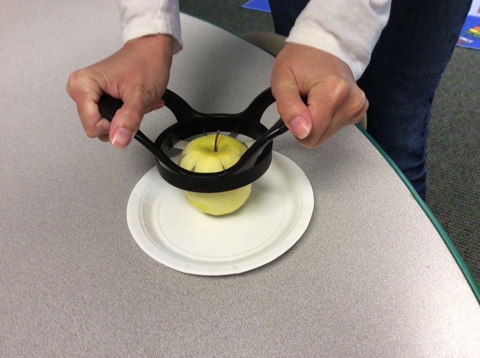 Slice your apples.