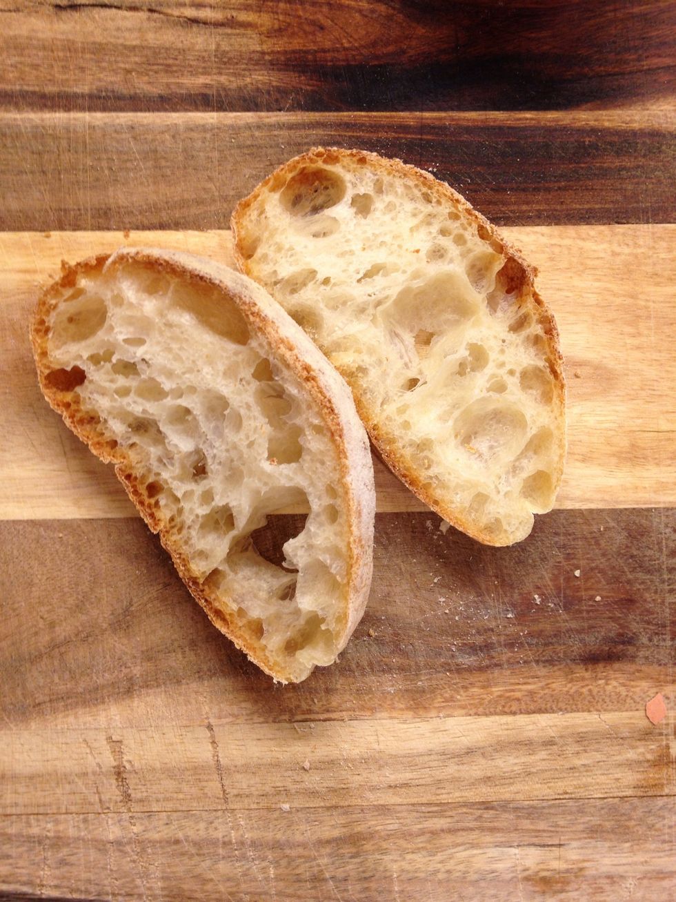 Slice your bread and put it in the toaster.