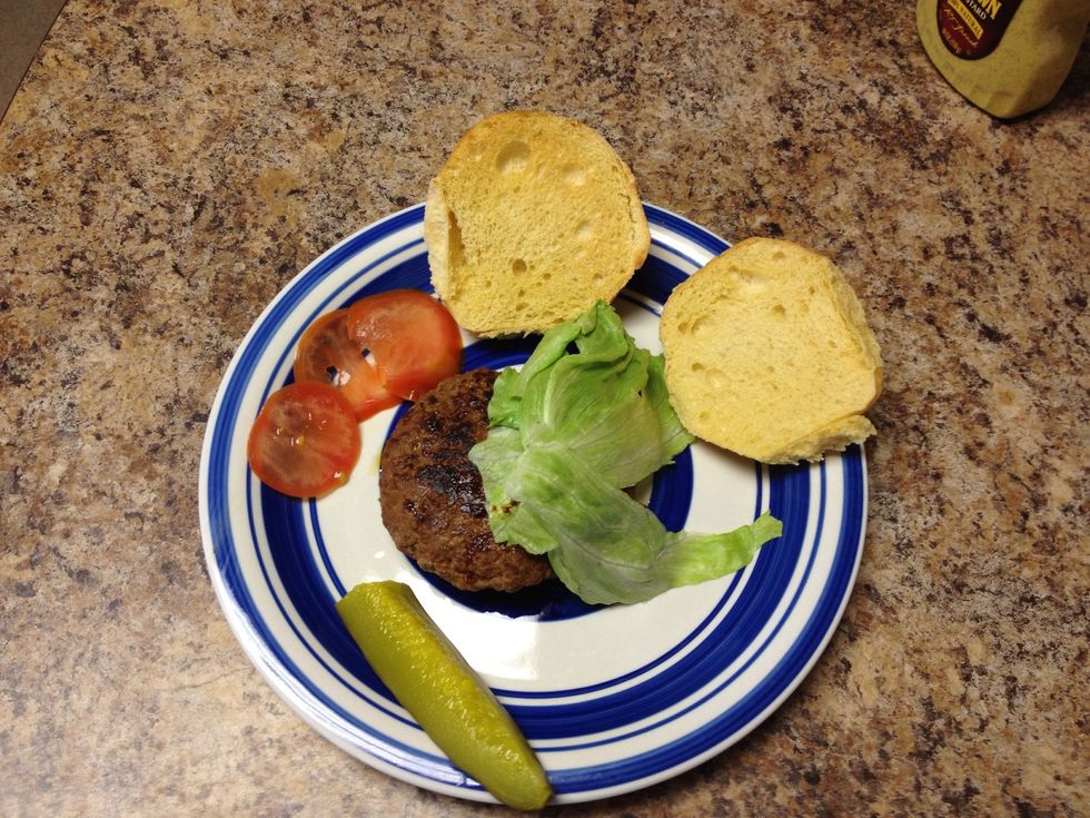 Slice your bread. Toast it if you have the need. Dress with what you like.