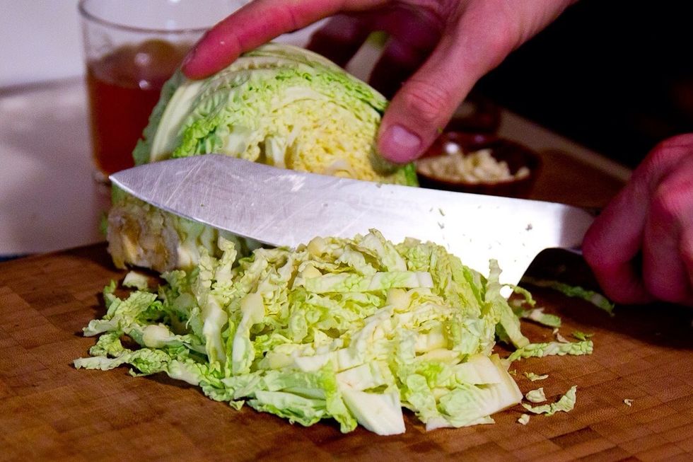 Slice your cabbage evenly.