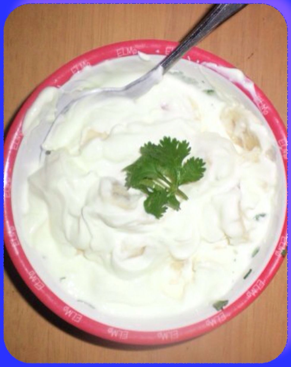 Sliced some bananas and add some Greek yogurt