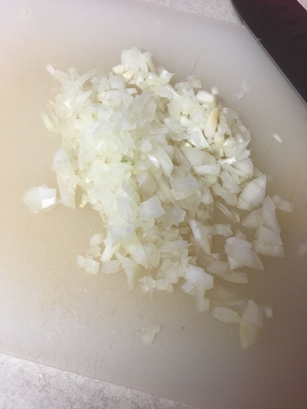 Sliced to marinate with shrimps