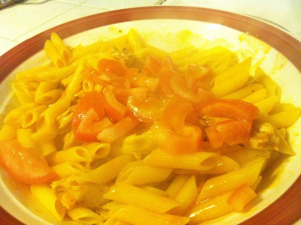 Sliced tomato to toss on top! Enjoy!