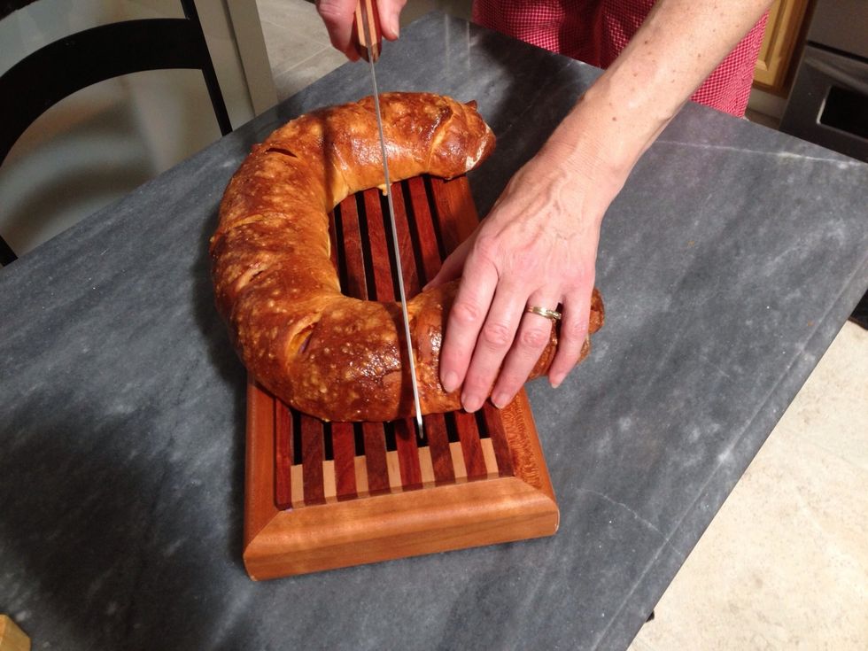 Slicing it is the second best part - the aroma is great!