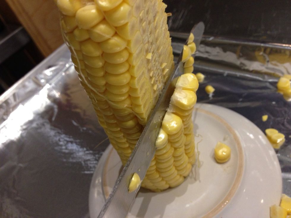Slicing kernels...so they land on the baking sheet!