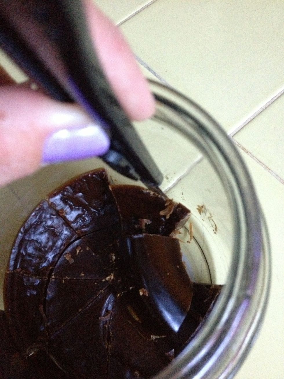 slide knife between wax and glass to gently lift wax wedges up. you may have to bisect the wedges to limit torque on blade.