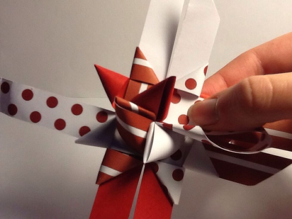 Slide strip under the point triangle