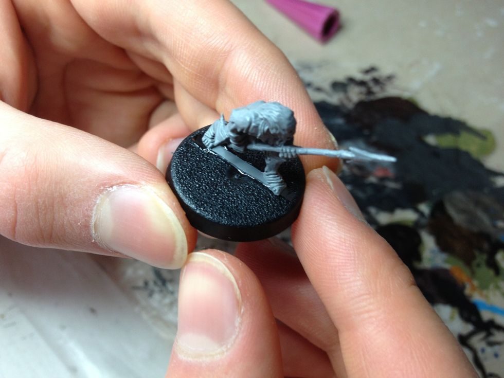 Slide the model into the slotta-base. Hold it for a minute and let it dry. This will take around two hours.