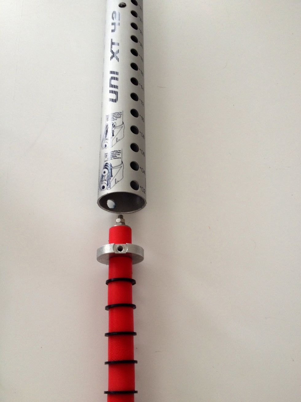 Slide the Shox dampener element into the tube