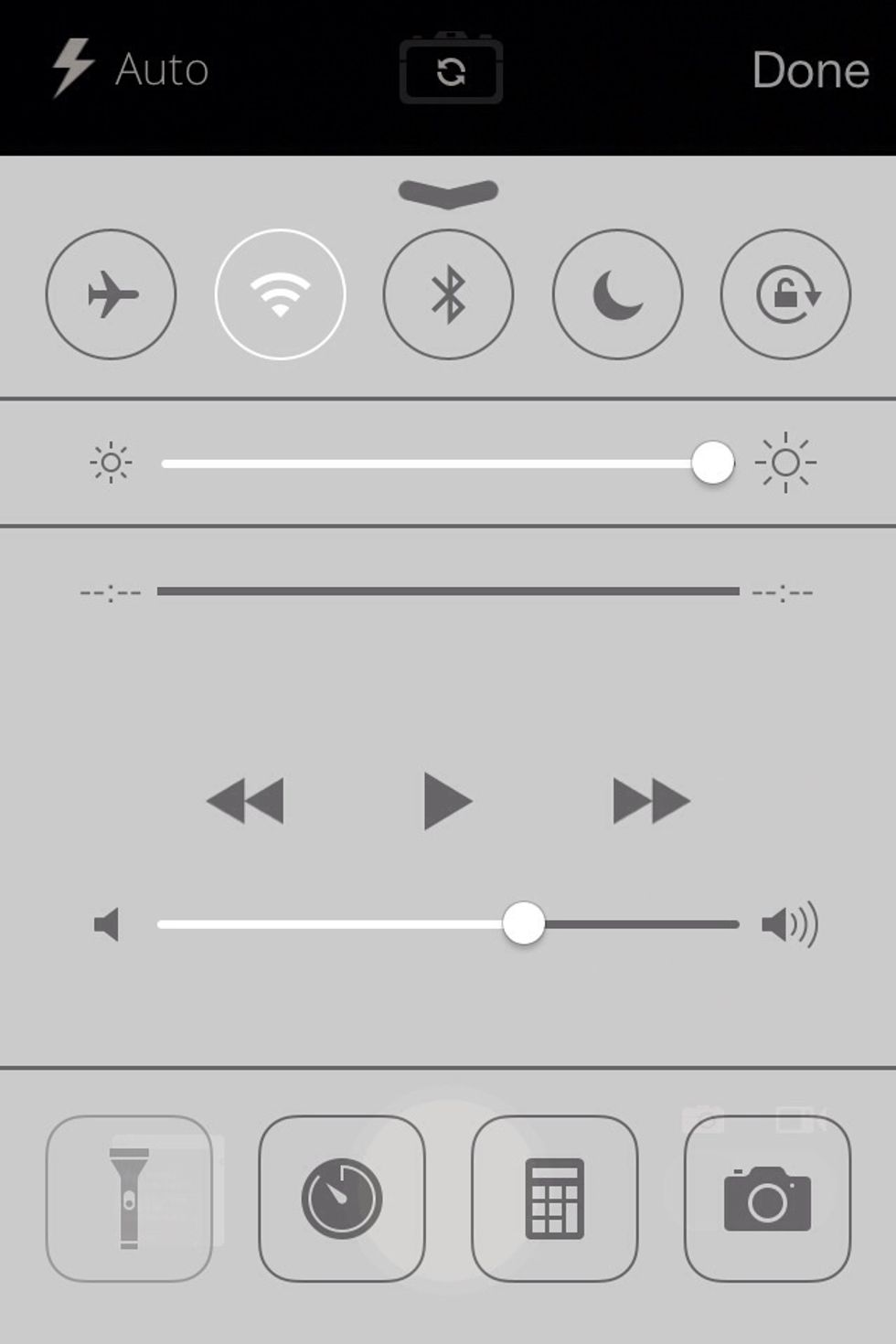 Slide up on the screen and bring up this menu...