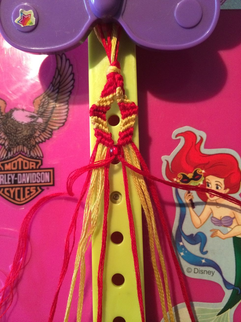 Slide your bead all the way to the top.