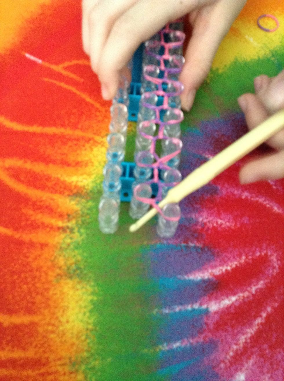 slide your hook through all the bands..