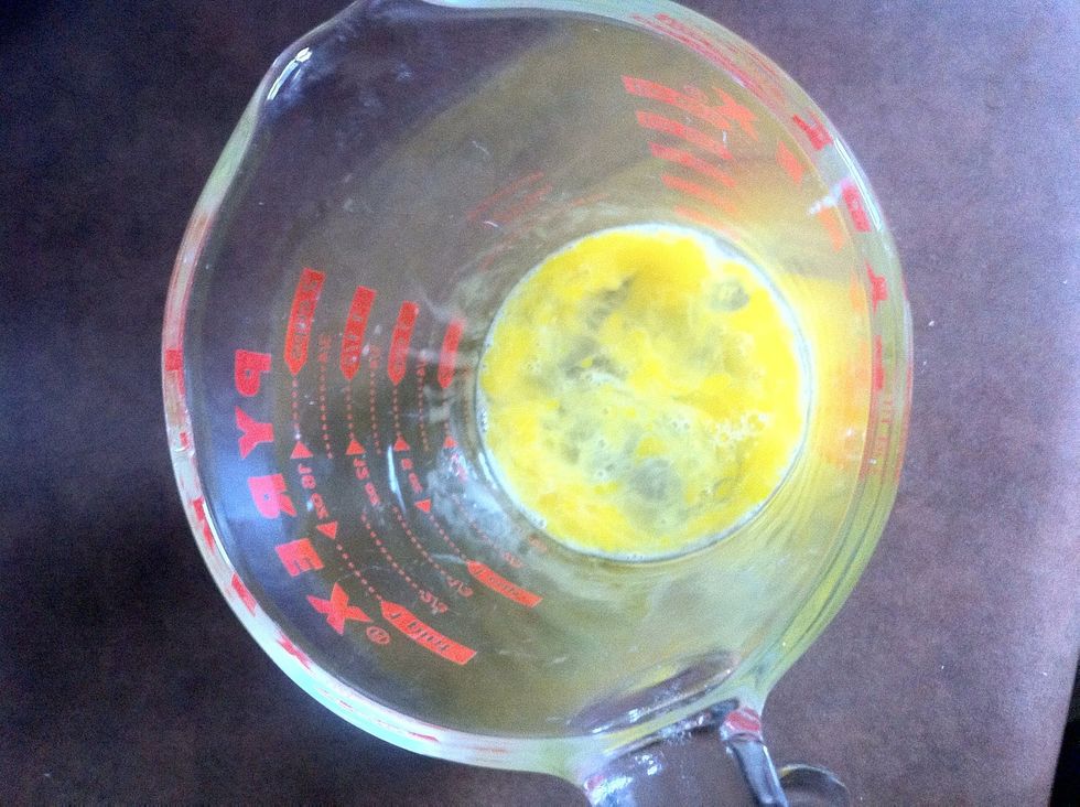 Slightly beat the egg.
