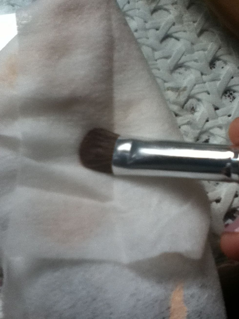Slightly dampen your eyeshadow brush to avoid fall out.