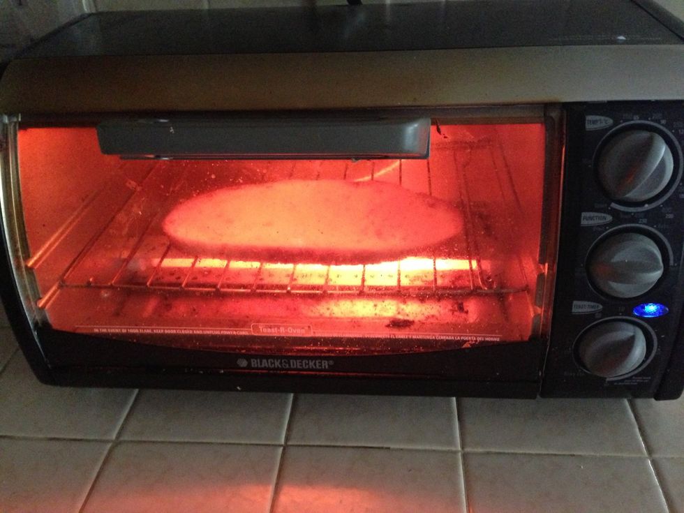 Slightly toast bread! (Just so it's warm not brown!)
