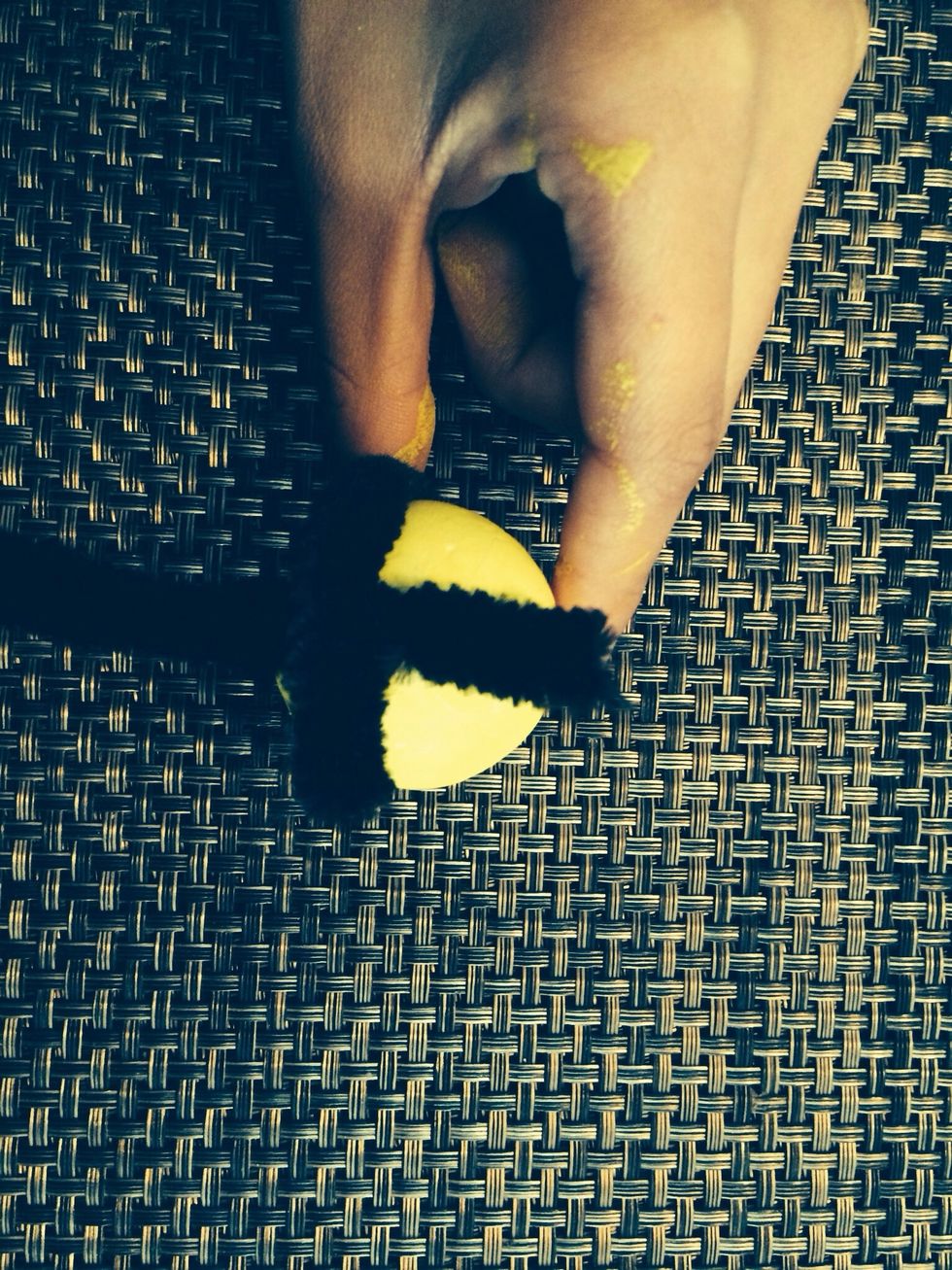 Slip another pipe cleaner underneath the pipe cleaner already there. (Between the ball and pipe cleaner.)