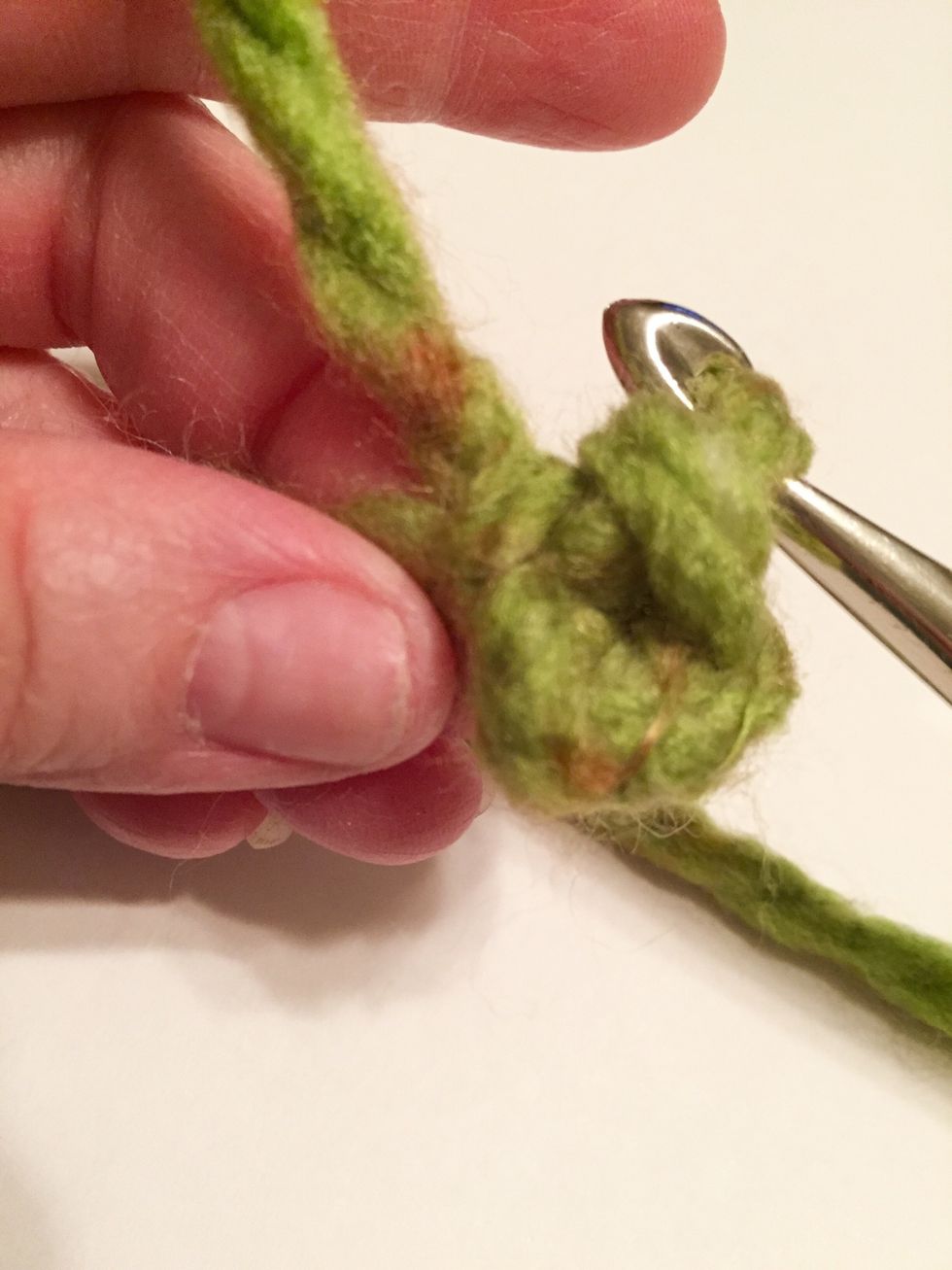 slip stitch in end to form ring.