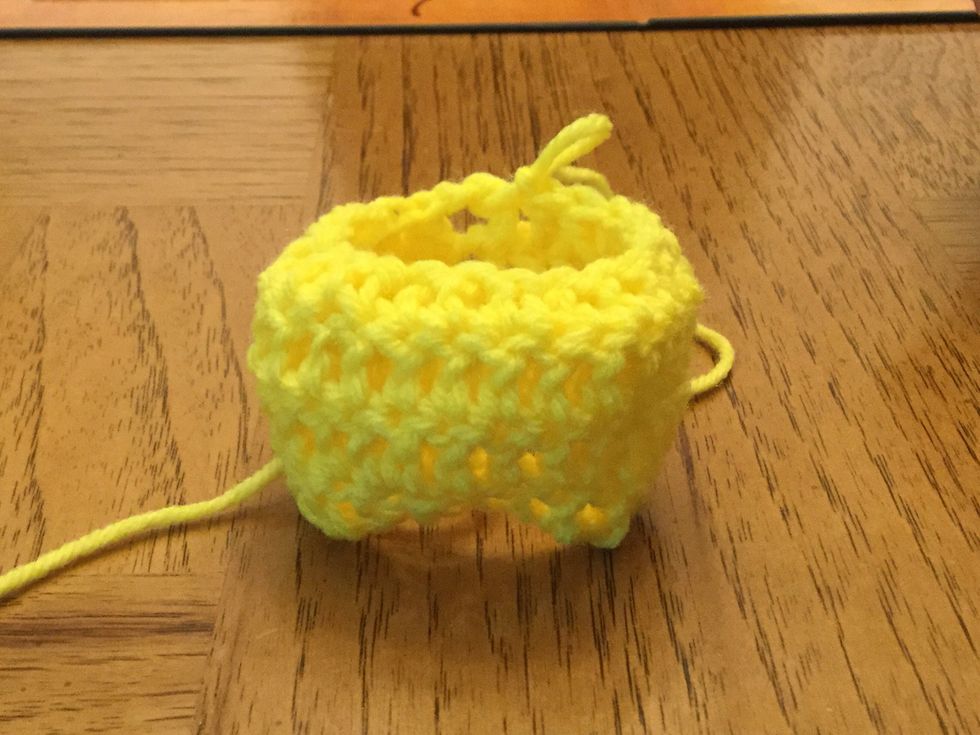 Slip stitch through 2nd of 3 chain 3 to complete round.