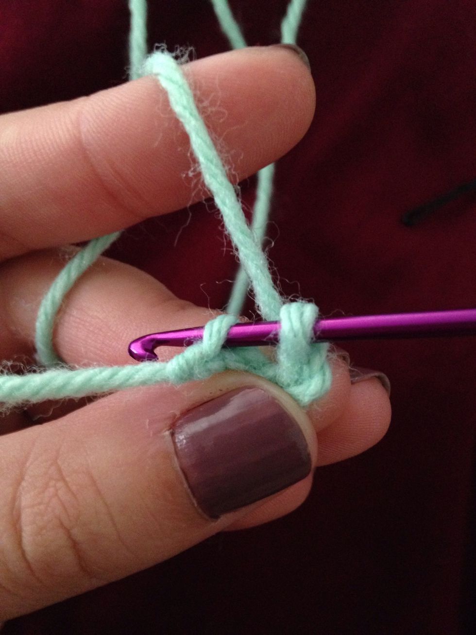 Slip stitch to first ch to form a circle.