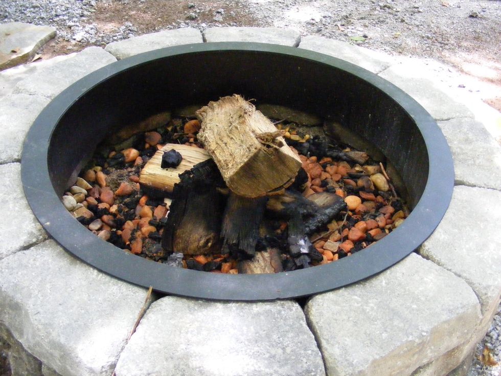 Slip the steel fire ring in place and you are done. Now go enjoy some family time around the fire, roasting marshmallows and telling stories.