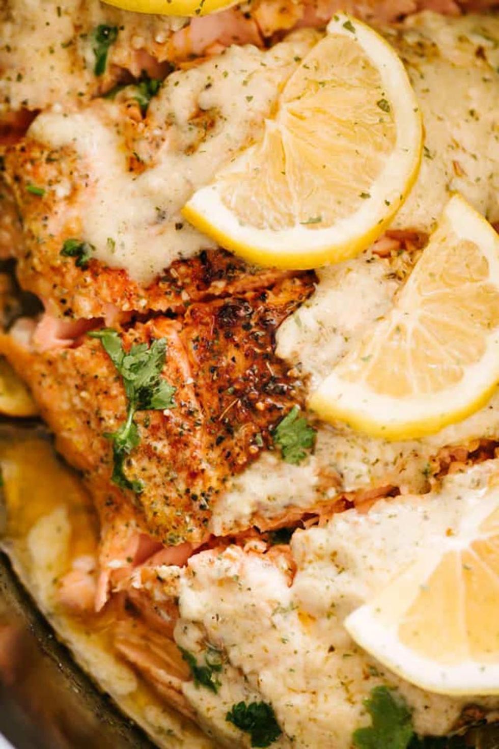 Slow-Cooker Salmon With Creamy Lemon Sauce