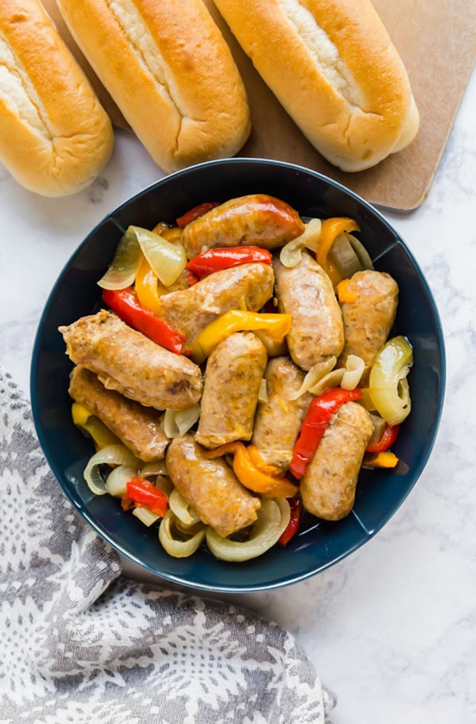Slow-Cooker Sausage and Peppers