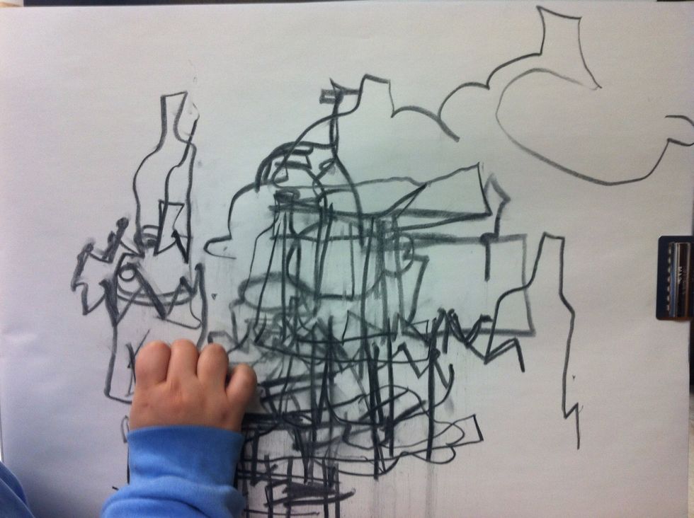 Slow way down. Have your eyes slowly follow the outlines of the subject. Sync your hands with that slow observation. DO NOT LOOK AT THE PAPER. Sync your eyes and hands. SLOW!