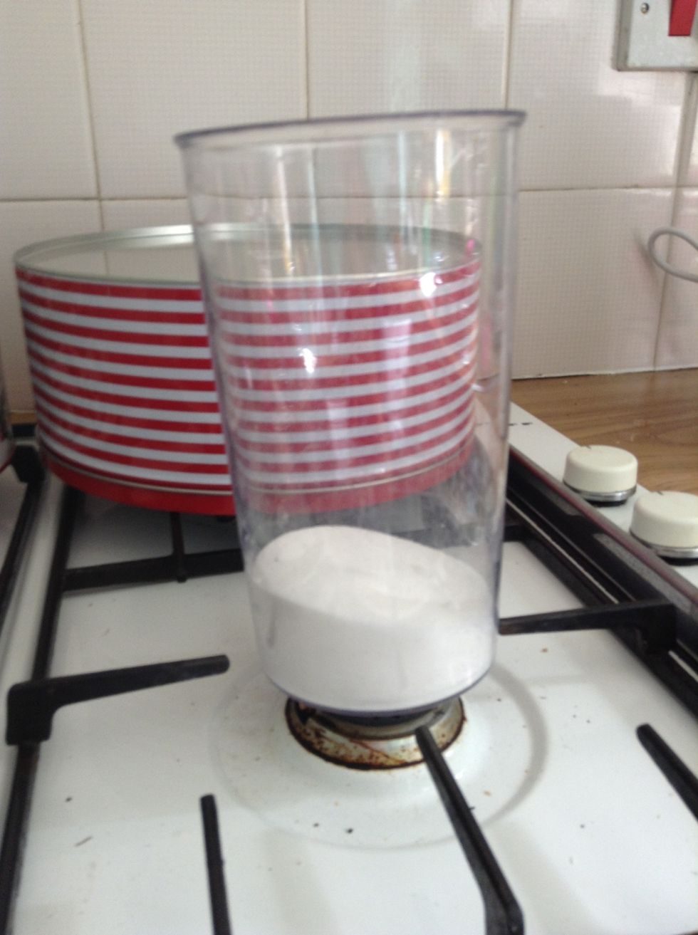 Slowly add caster sugar