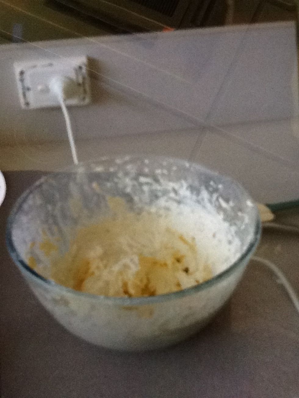 Slowly add icing sugar until it has reached a thick consistency