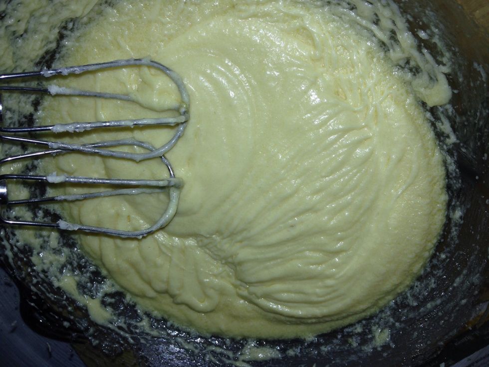 Slowly add in 2 1/2 c all purpose flour mix until fluffy like this