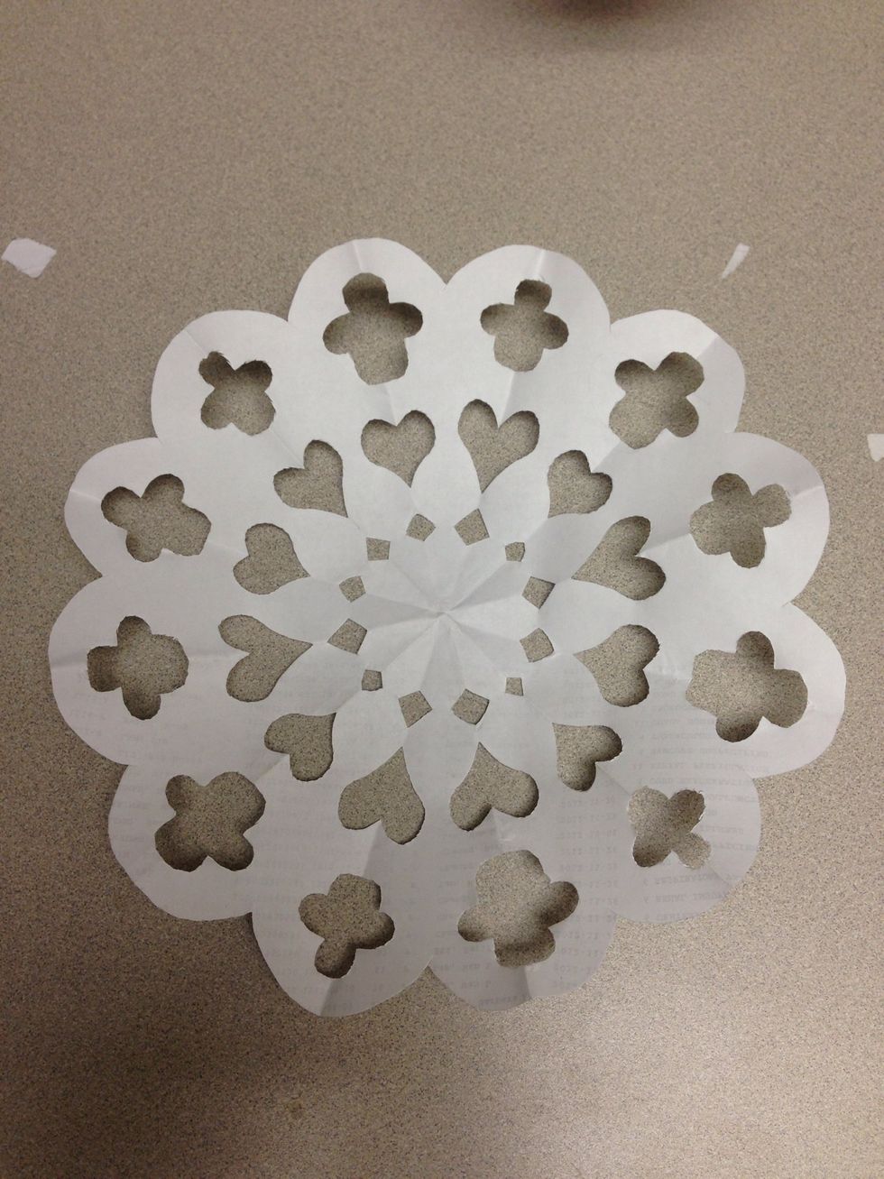 Slowly open your snow flake