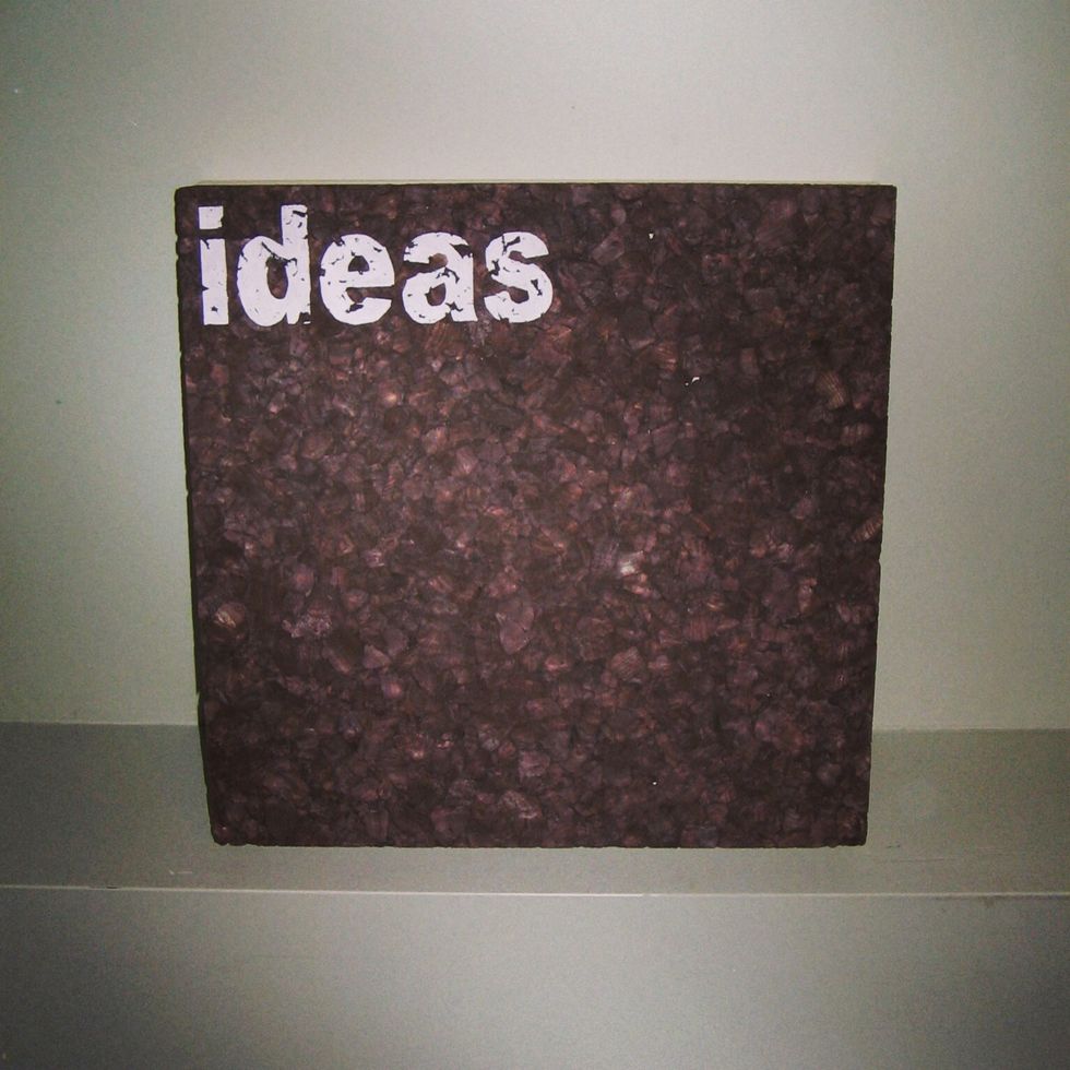 Slowly remove the vinyl & tada... You now have a customized cork board.