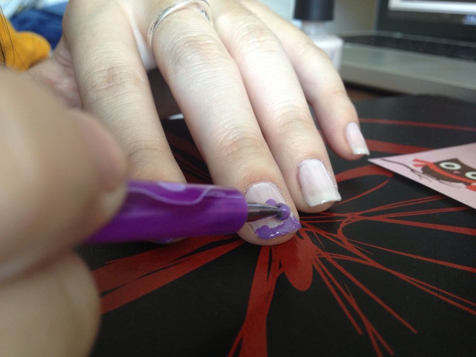 Slowly start creating the dripping affect. Be creative with this! They shouldn't all look the same