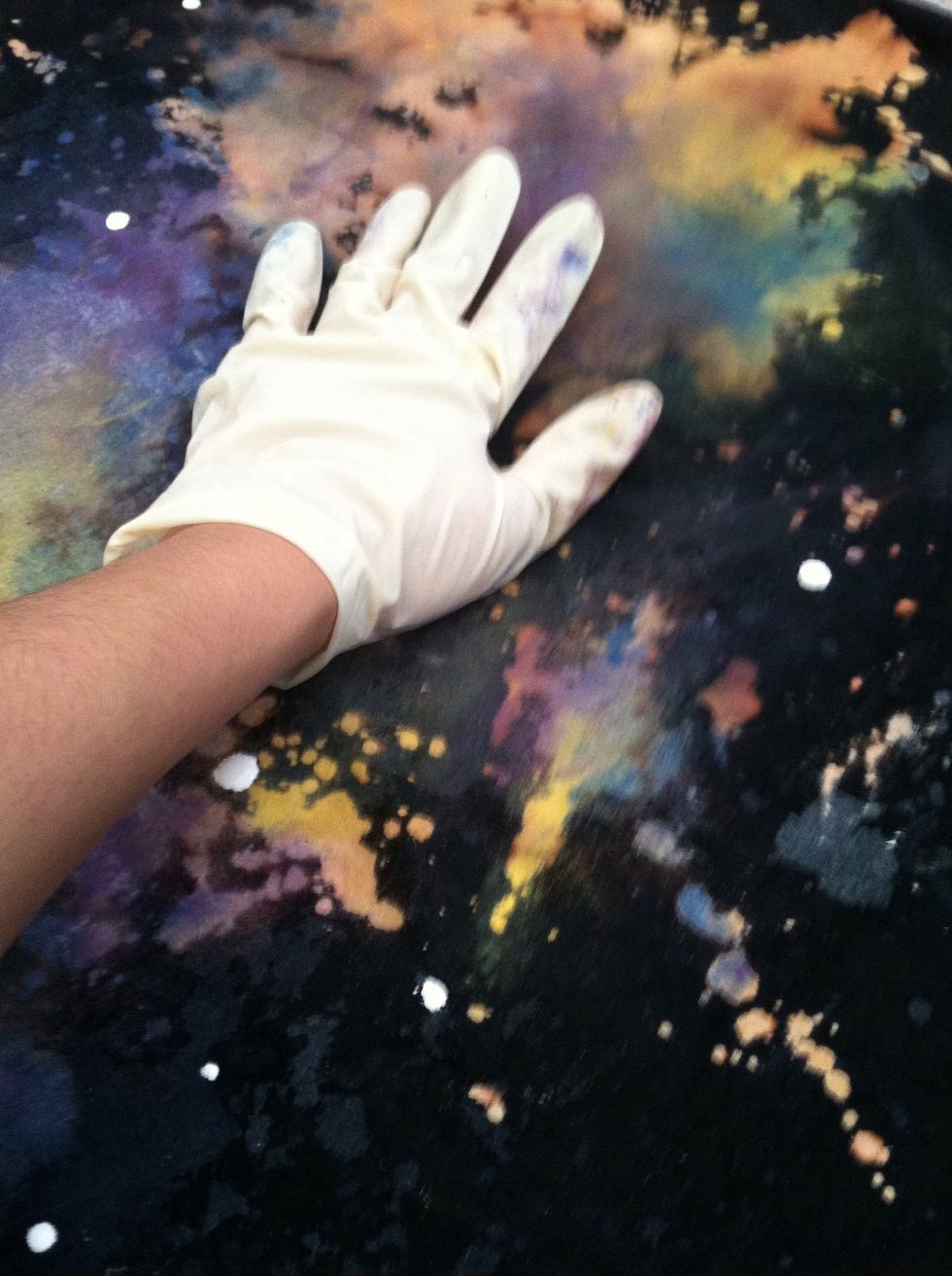 Smash the acrylic dots.