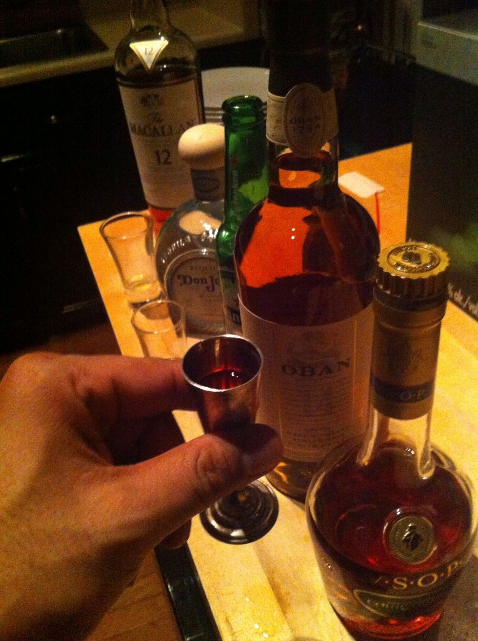 Smash the drink. Over and over again.