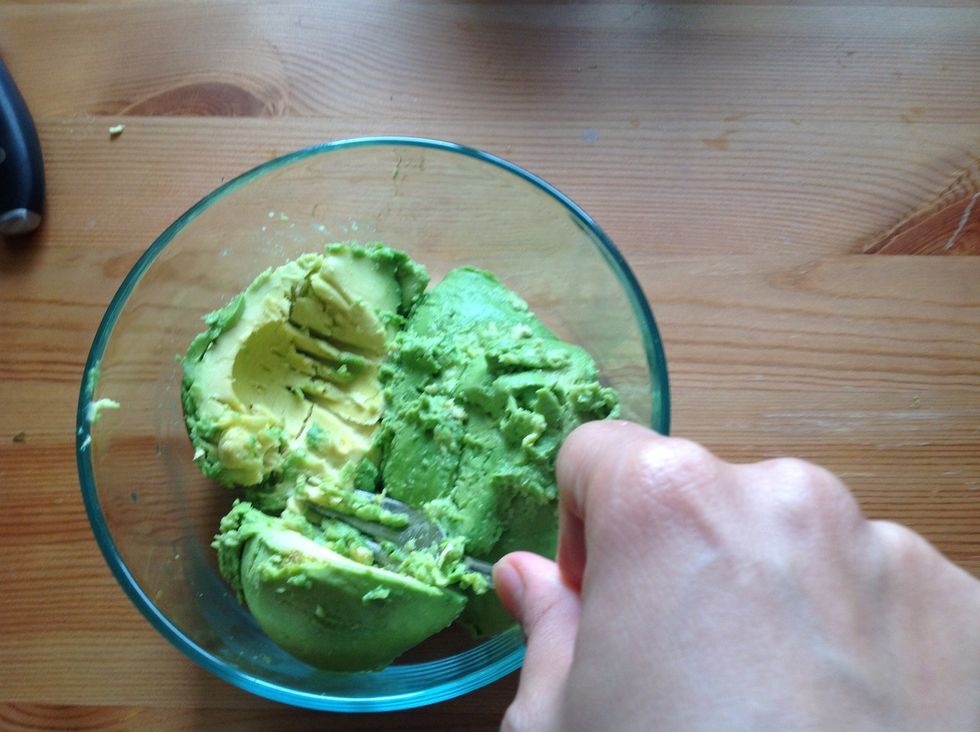 Smash with a fork.  They should be a little chunky.