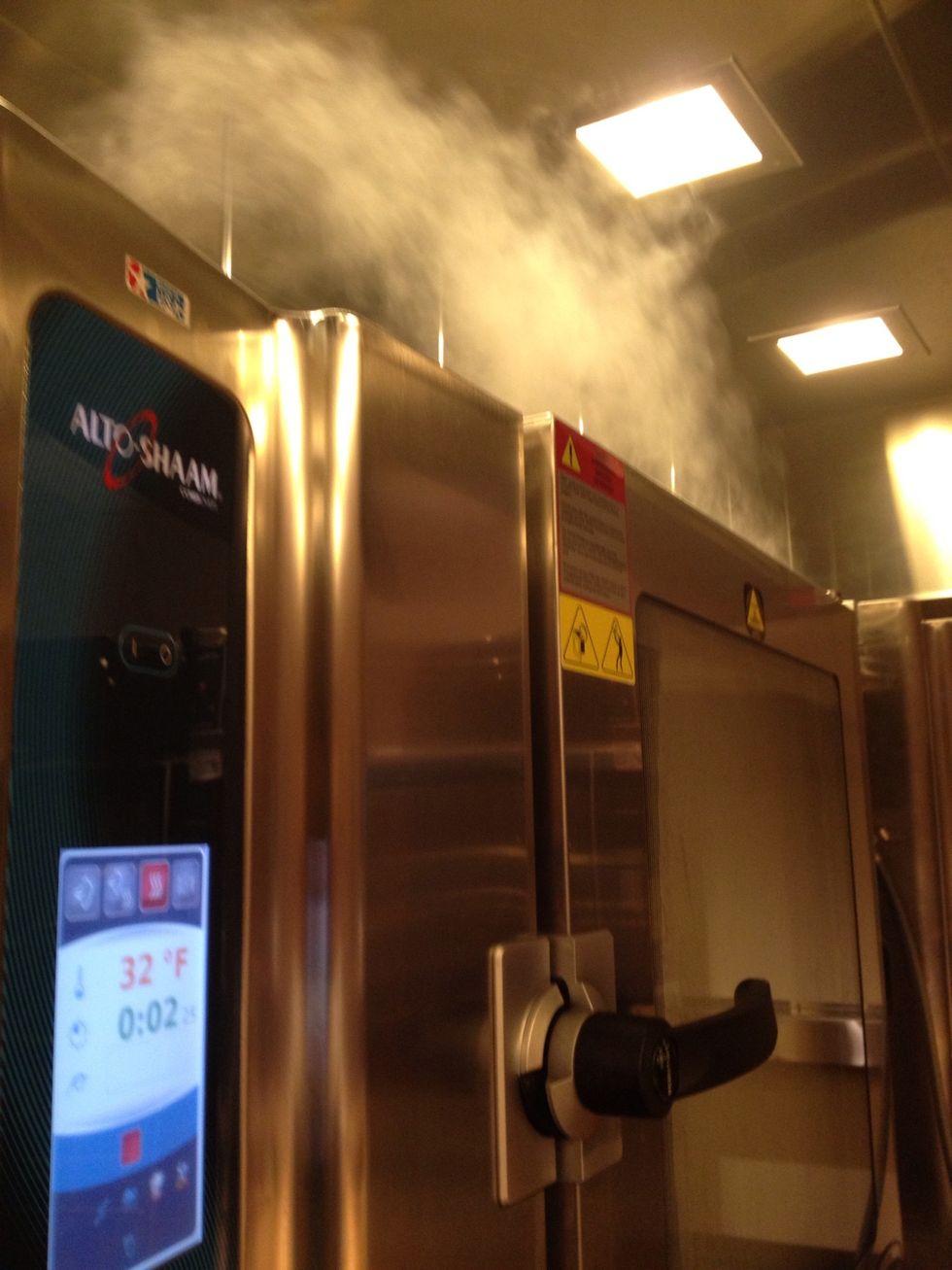 Smoke with no heat for 30 minutes and leave the chickens to rest for another 30 minutes no heat