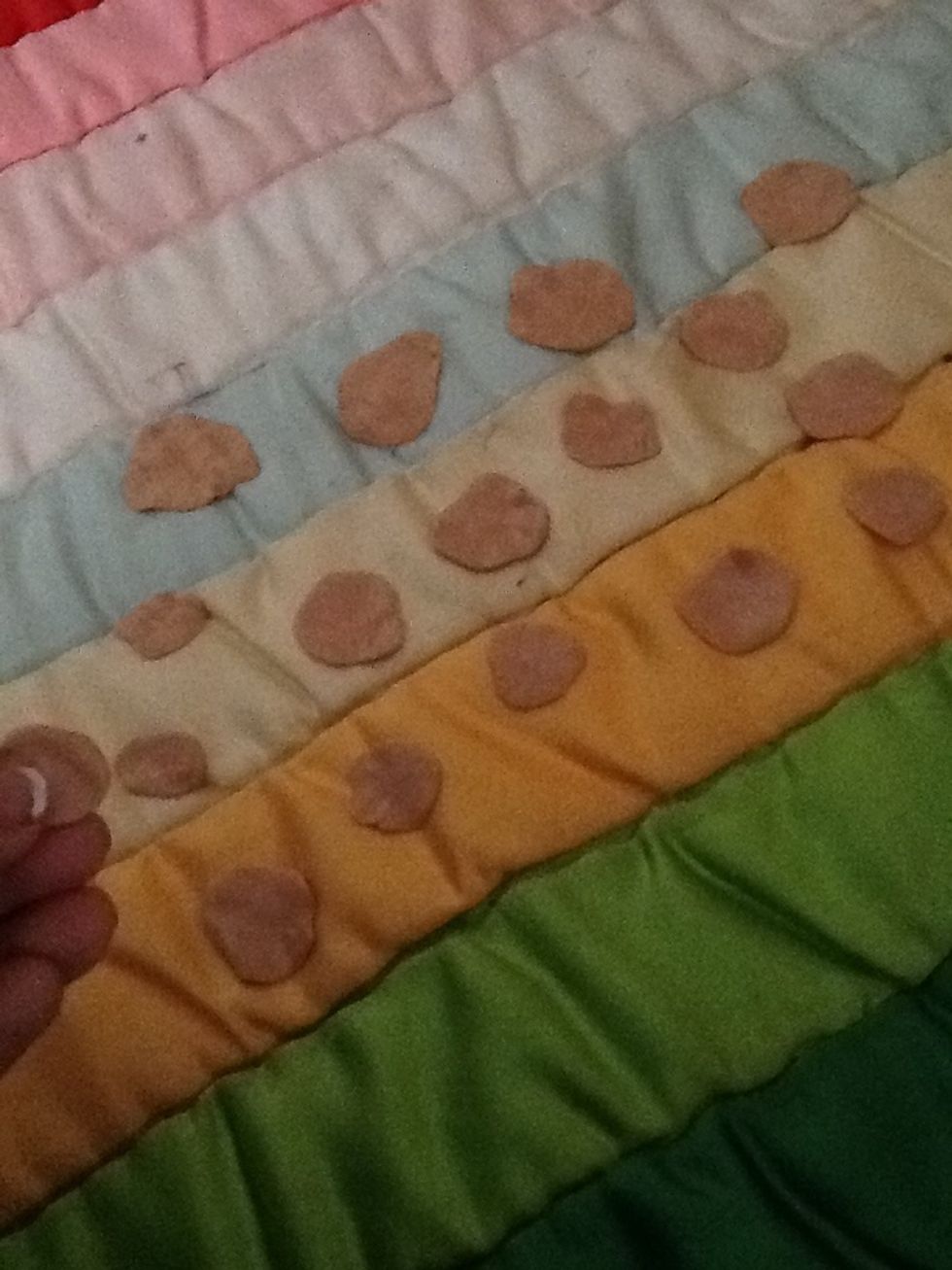 Smoosh all of the balls into small petals