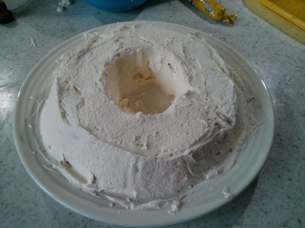 Smooth off the inside of the ring, top and sides.