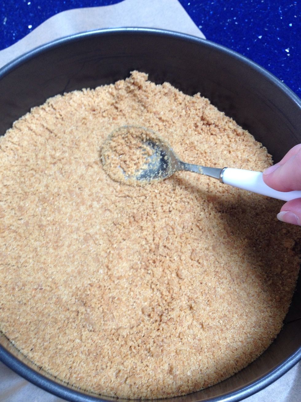 Smooth out with a wide spoon