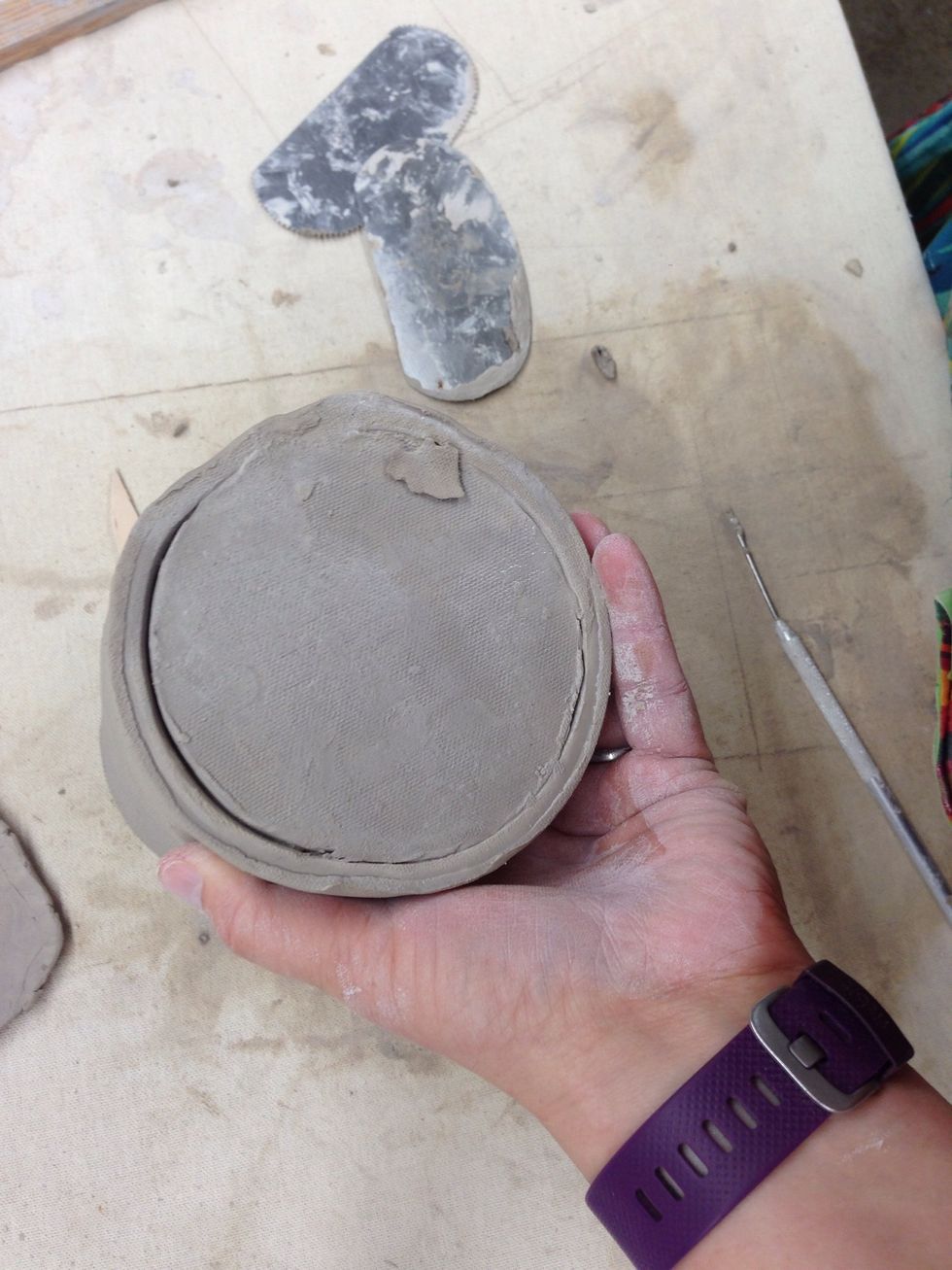 Smooth over the connection points at the side and the bottom.