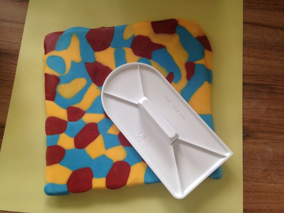 Smooth over with a fondant smoother