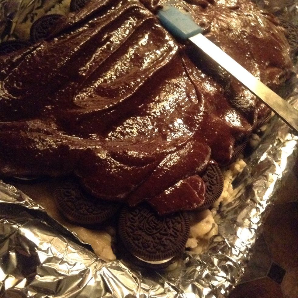 Smother in fudge brownie mix