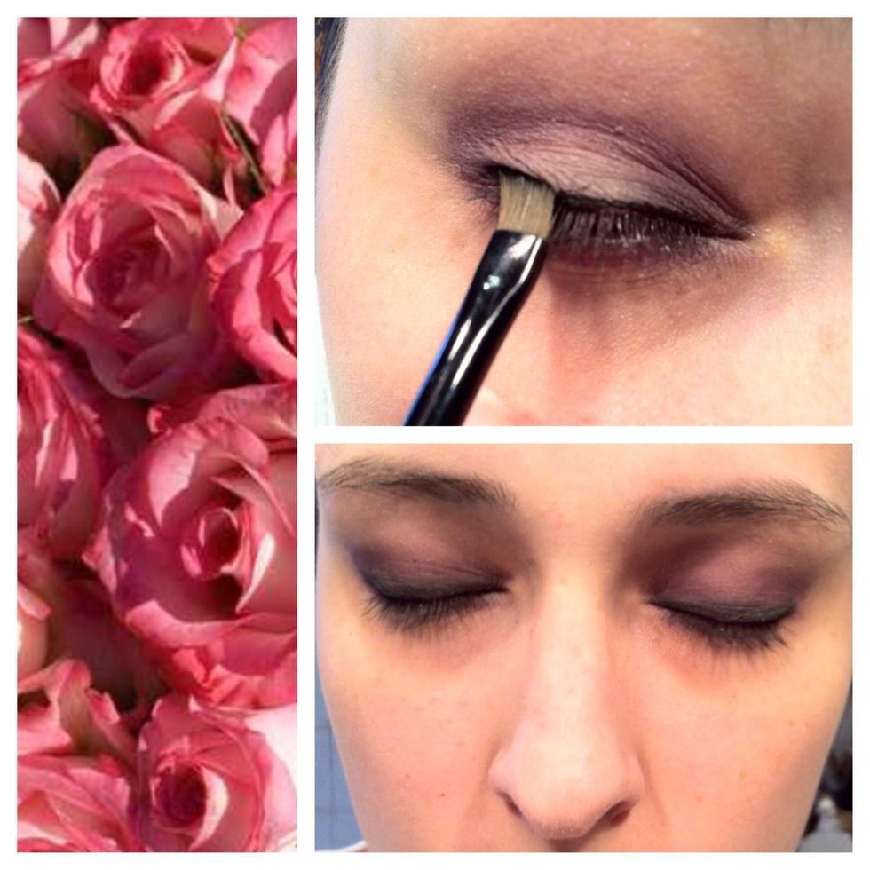 Smudge the line with an ancle brush.