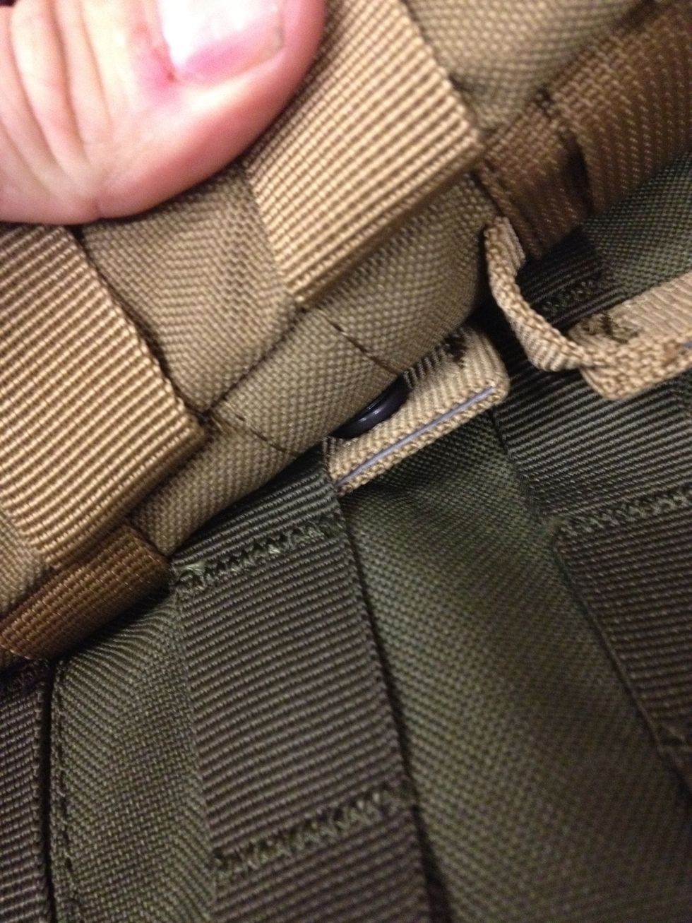 Snap at the end to secure whatever pouch you are installing.