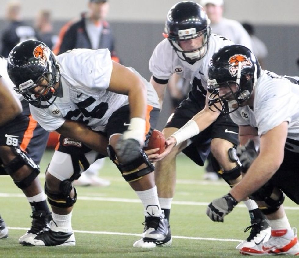 Snap the ball when the quarterback says "hike" or "go"