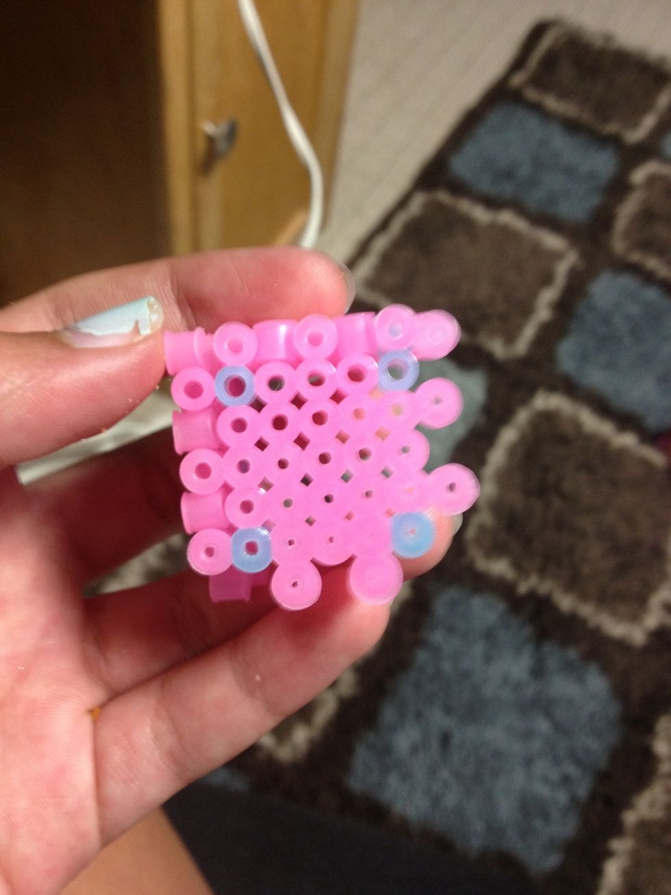 snap the four in with the 2 on top and 1 on the left