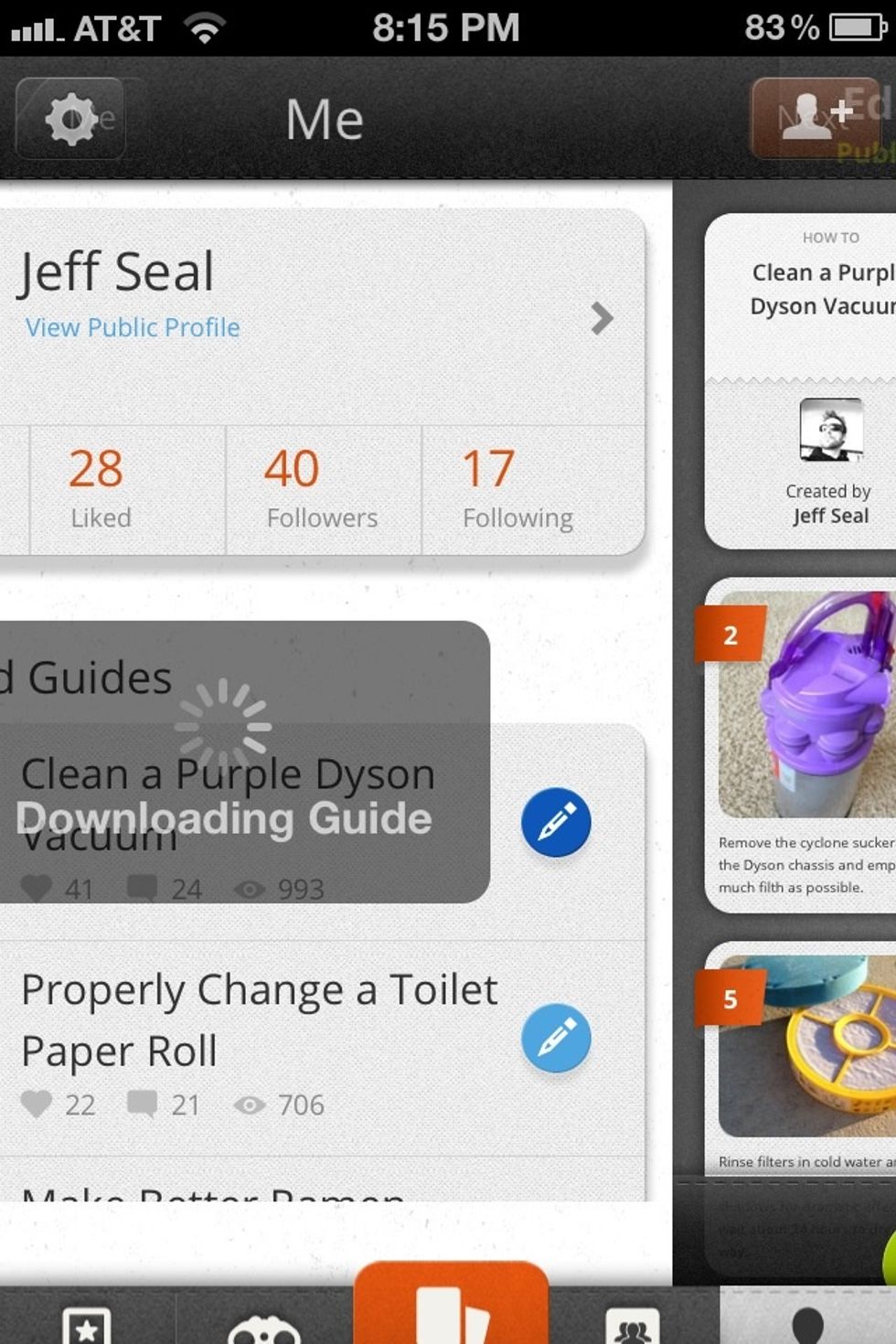 SnapGuide will download your guide for you to edit on your device.